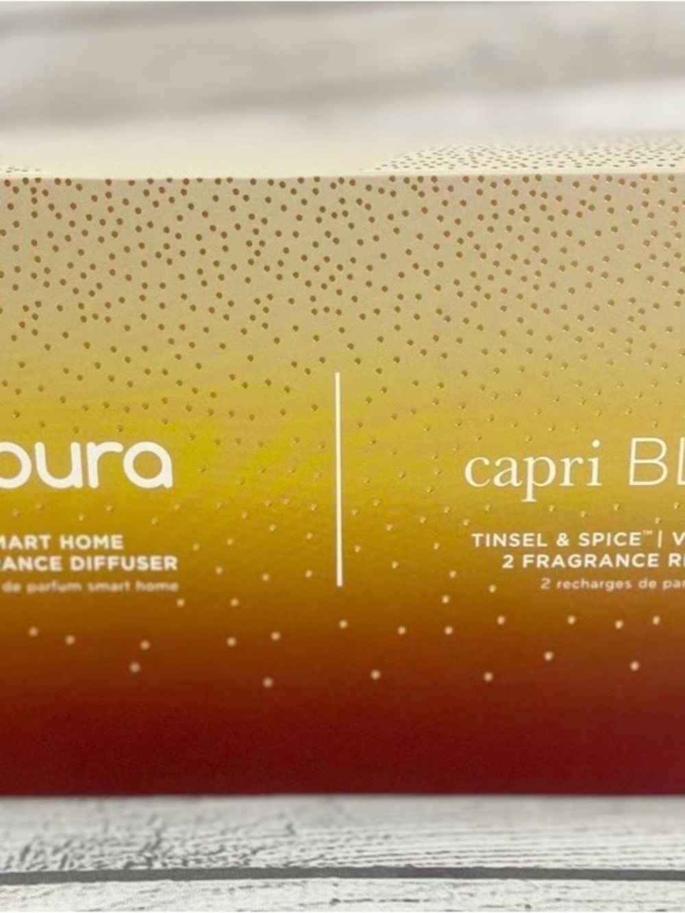 aura Capri Blends Tinsel & Spice Home Fragrance Refill — Gold Gradient